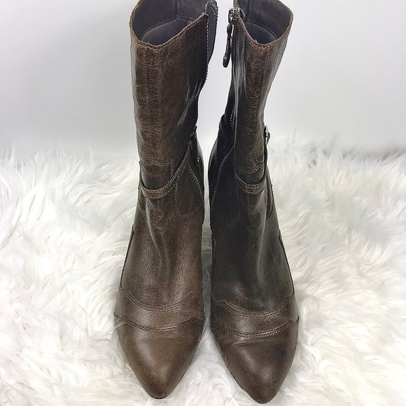 ROCKPORT Leather High Heel Zipper Boot, Sz 9.5 - Picture 3 of 7